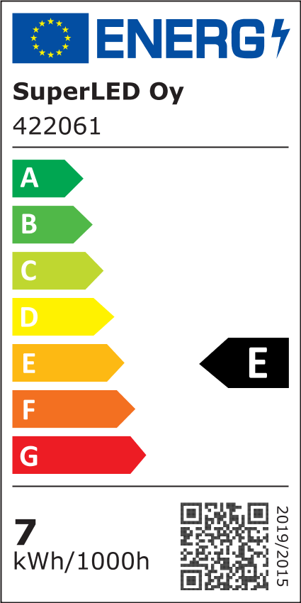 Energiatehokkuusmerkintä 230V WOIMA LED-nauha 1-50M, 14W/m, 1400lm/m, 72 led/m, IP65