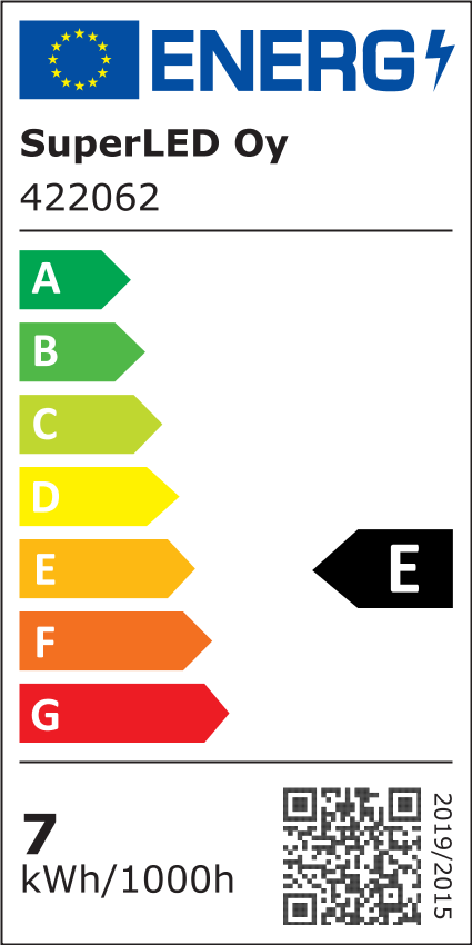 Energiatehokkuusmerkintä 230V WOIMA LED-nauha 1-50M, 14W/m, 1400lm/m, 72 led/m, IP65