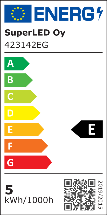 Energiatehokkuusmerkintä PRO TEHO LED-nauha 5m, 9.6W/m 24V, EG IP65