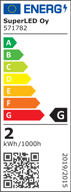Energiatehokkuusmerkintä LED-Maavalo/ Terassivalo TERRA 2W, IP67